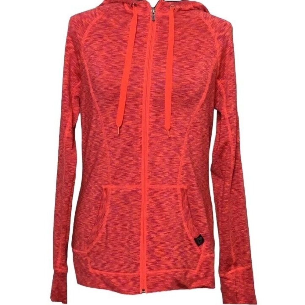 RBX Womens Activewear Hoodie Zip Up Size L Stretchy Soft Workout Casual Pockets